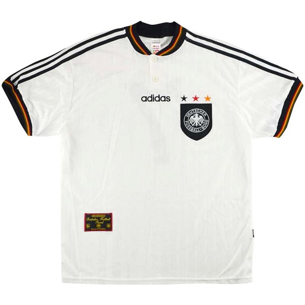 Camiseta Alemania Primera equipación Retro 1996 Blanco